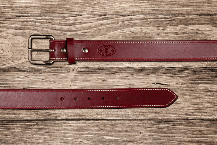 Burgundy Latigo Leather Belt Texas Saddlery