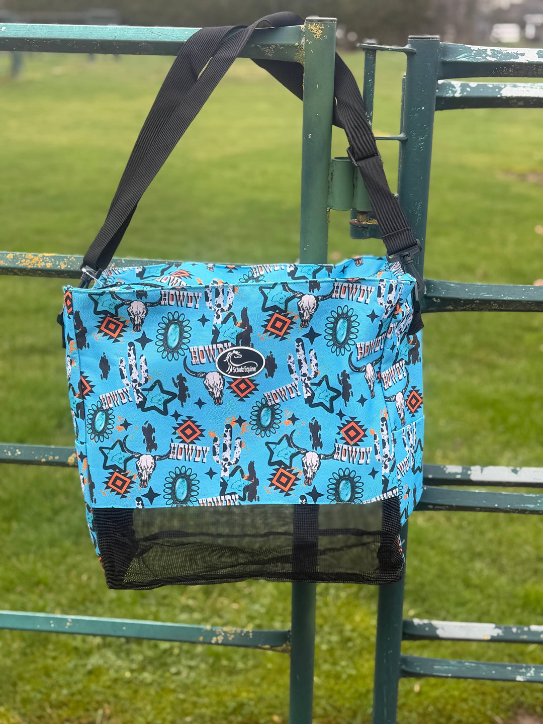 Turquoise Howdy Everything Equine Bag