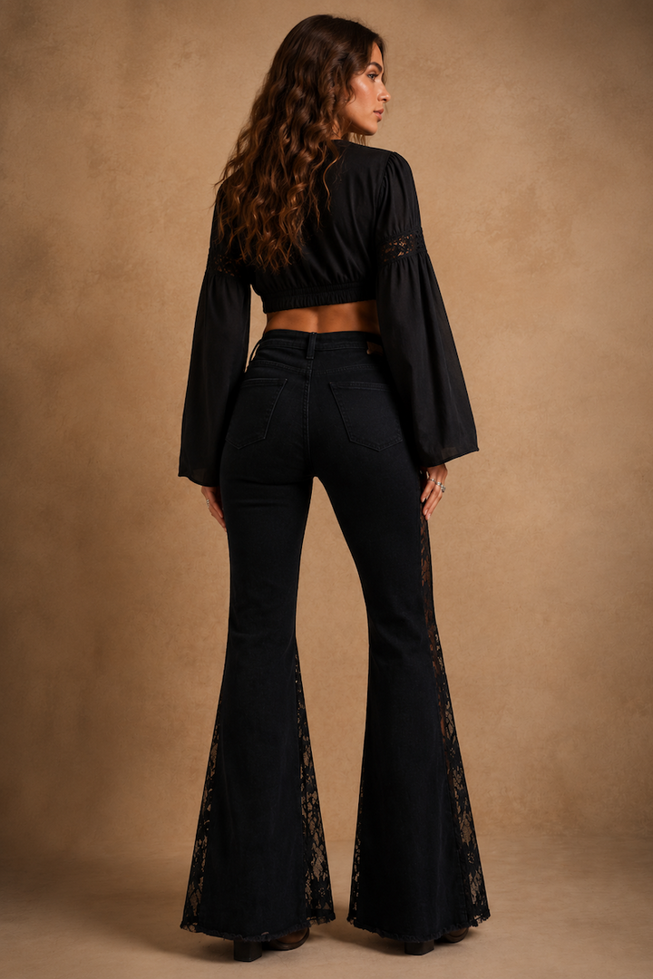 Raven Lace Flare Jeans GJG DENIM