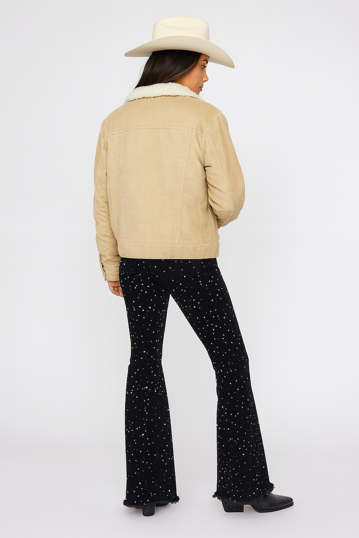 Black Vegas Glam Bell Bottom Jeans