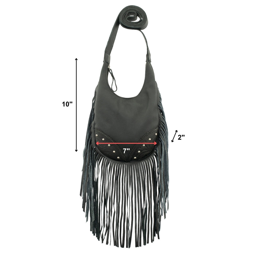 Fringed Cowgirl Leather Hobo Crossbody