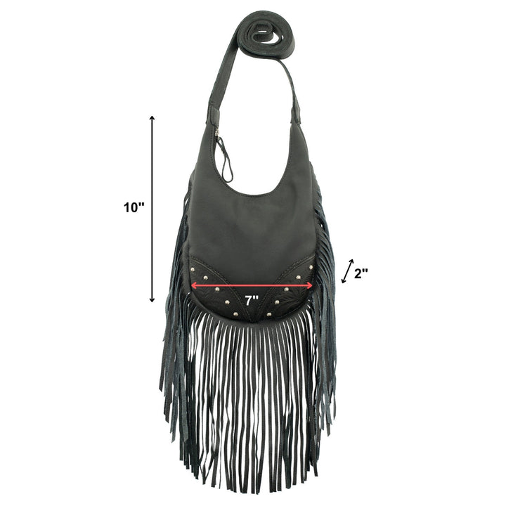 Fringed Cowgirl Leather Hobo Crossbody