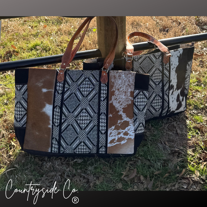 Charlene Cowhide Weekender Bag Countryside Co.