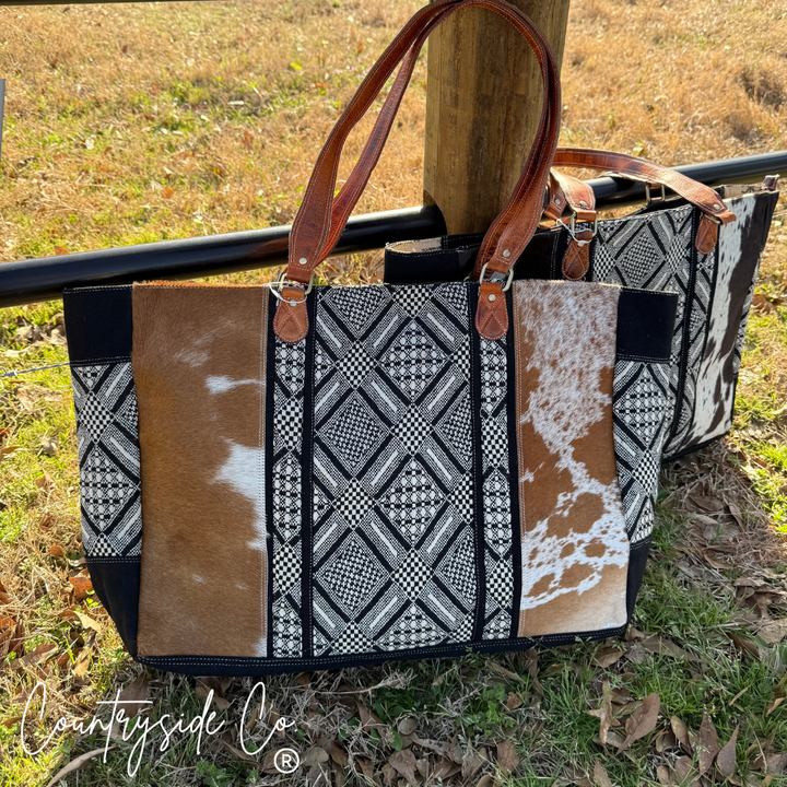Charlene Cowhide Weekender Bag Countryside Co.