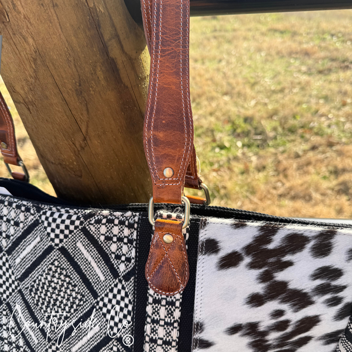 Charlene Cowhide Weekender Bag Countryside Co.