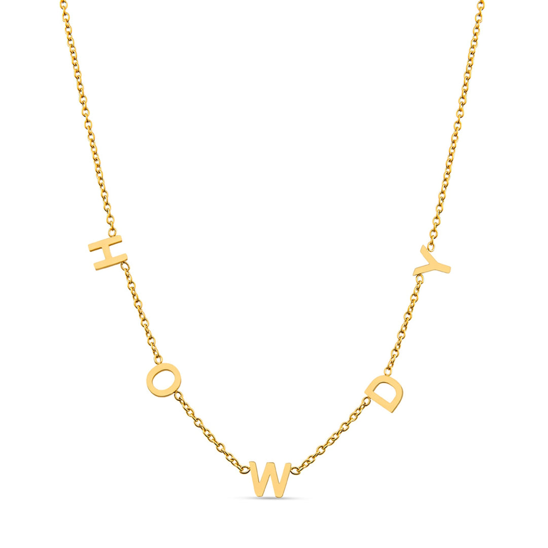 Howdy 18K Gold Letter Necklace Christina Greene