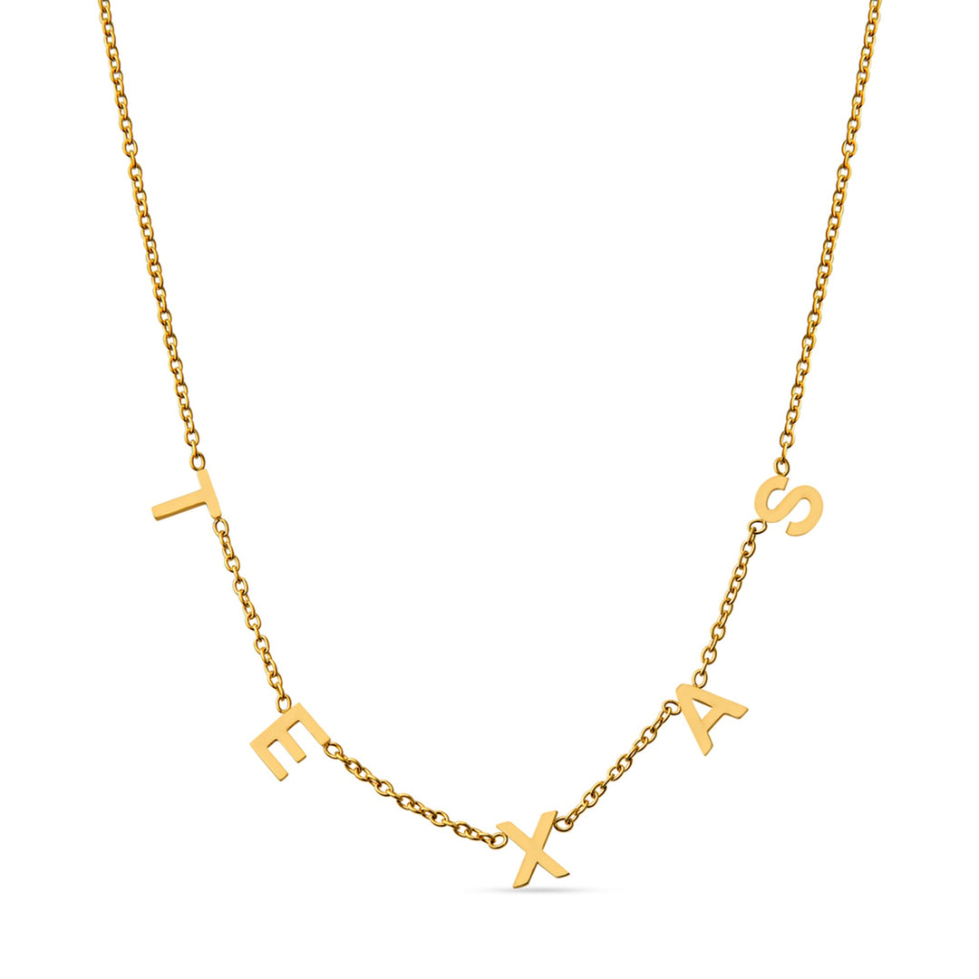 Texas 18K Gold Letter Necklace Christina Greene