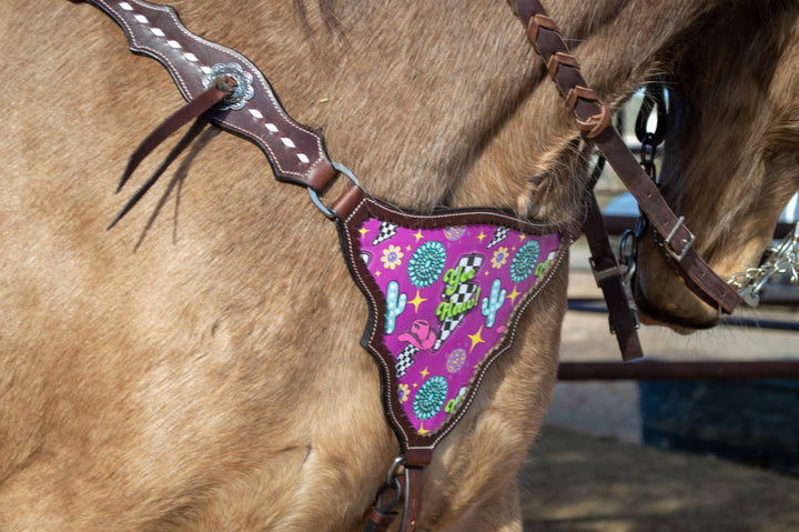Neon Yeehaw Headstall and Breast Collar Set