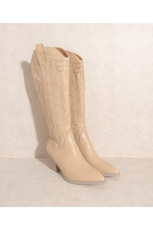 Samara Embroidery Knee-high Western Boots