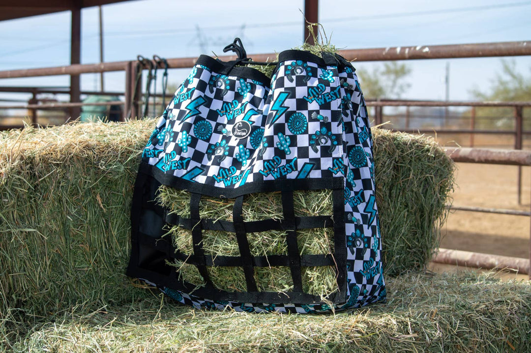 Turquoise Glass Trailer Hay Bag