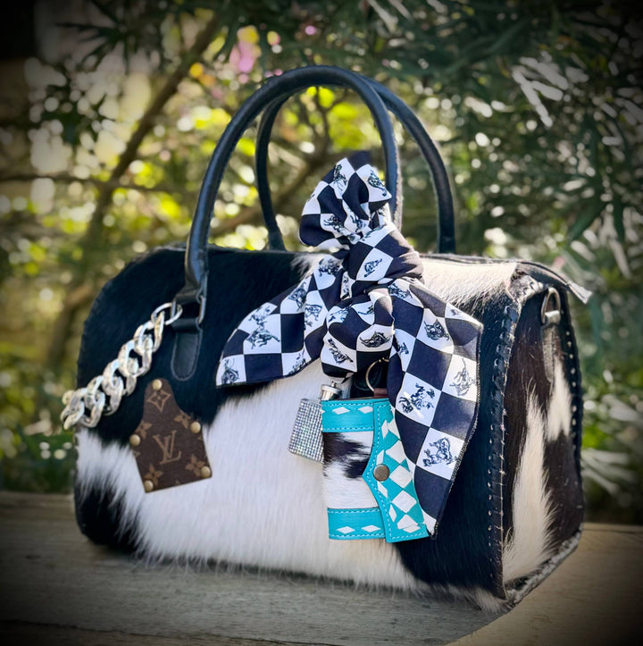 Premium Western Upcycled LV Cowhide Leather Speedy Bag