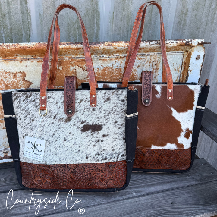 Darby Cowhide Carry All Overnight Bag Countryside Co.