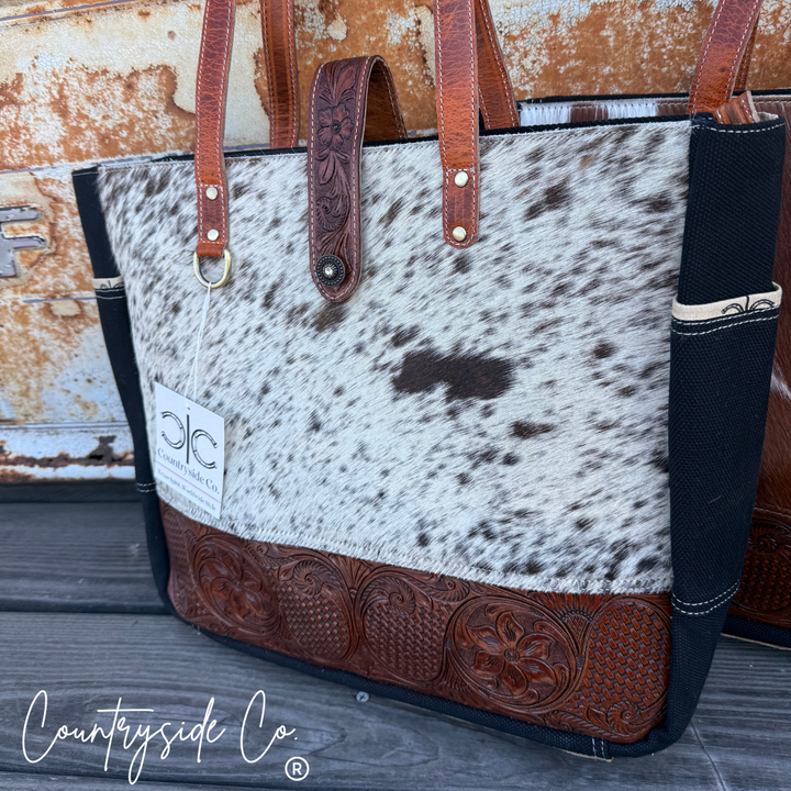 Darby Cowhide Carry All Overnight Bag Countryside Co.