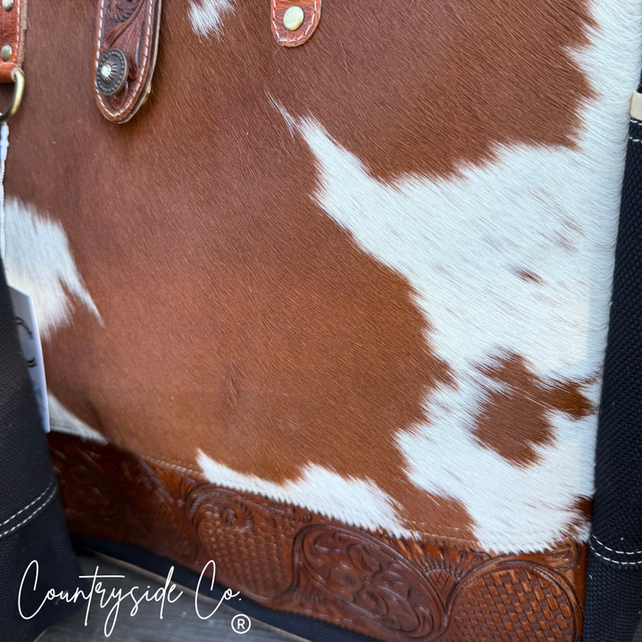 Darby Cowhide Carry All Overnight Bag Countryside Co.