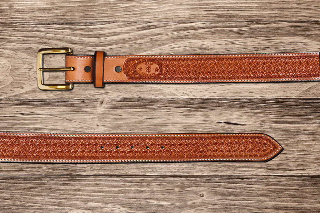 Saddle Tan Spider Leather Belt
