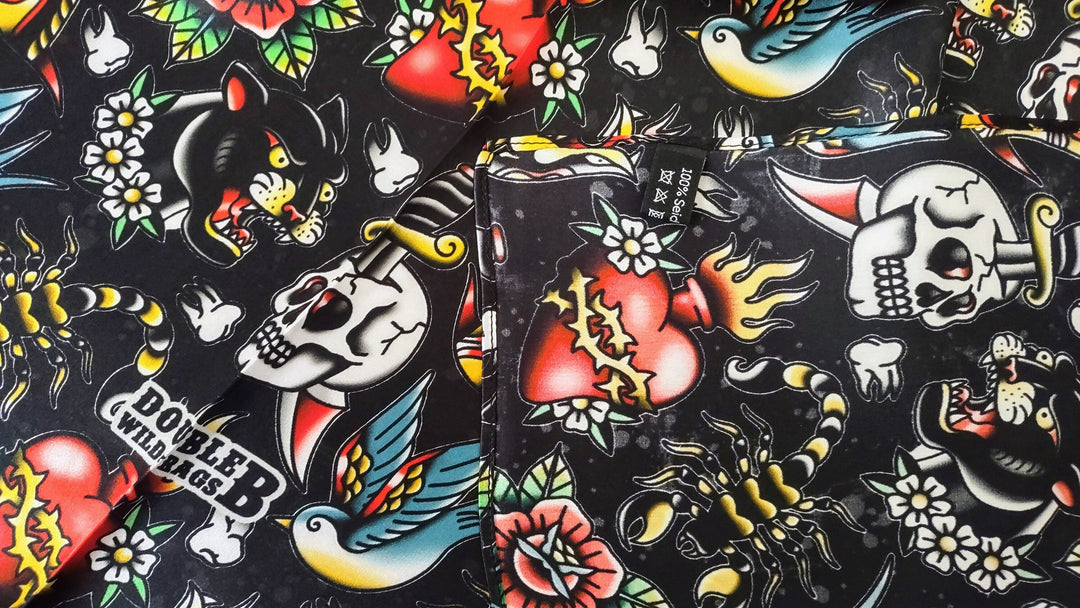 Silk Wild Rag -Tattoo Cowboy