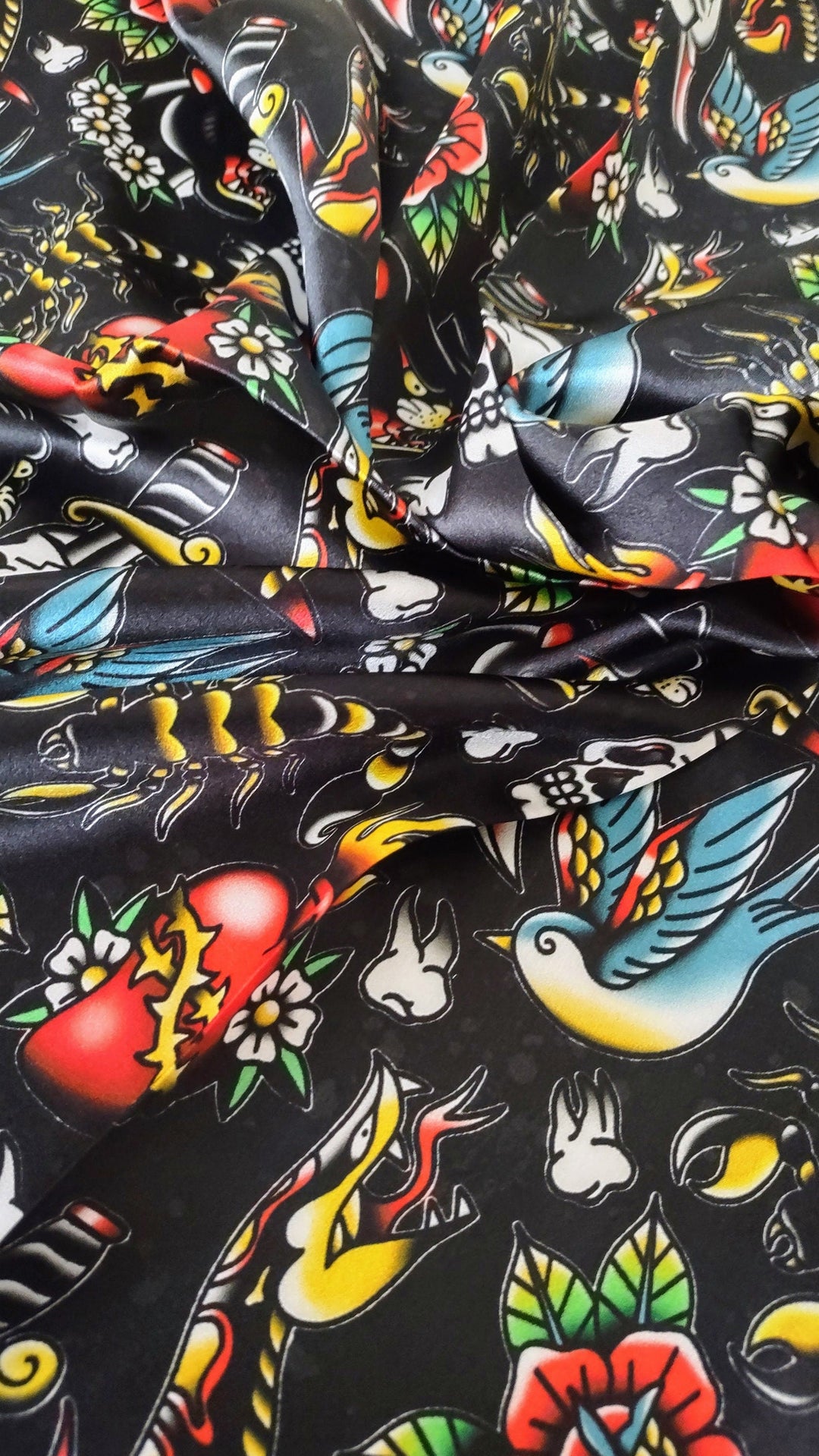 Silk Wild Rag -Tattoo Cowboy