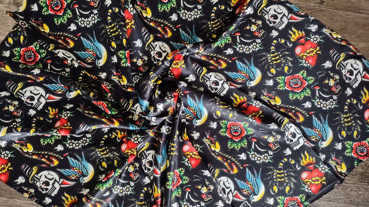 Silk Wild Rag -Tattoo Cowboy