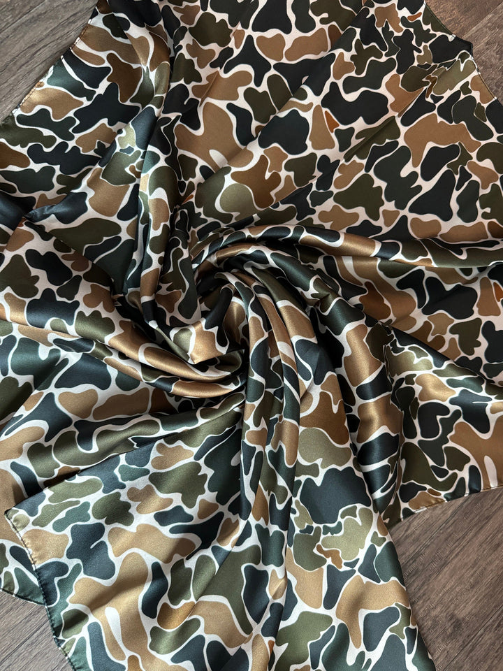 100% Silk Wild Rag -Duck Camouflage