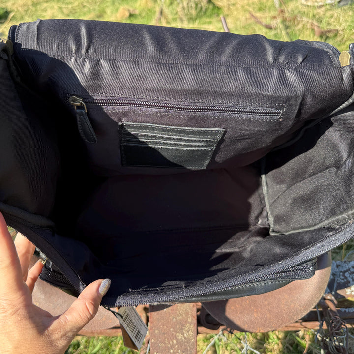 Genuine Western Cowhide Leather Backpack