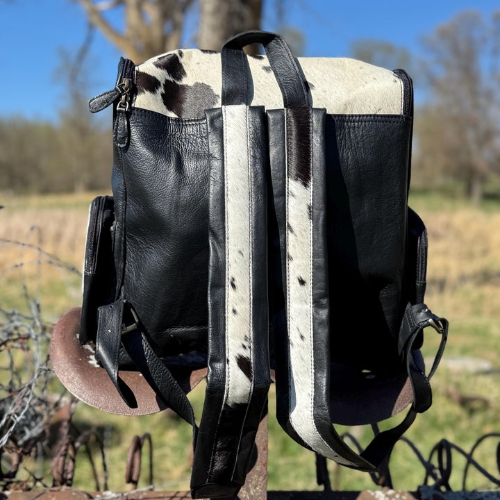Genuine Western Cowhide Leather Backpack