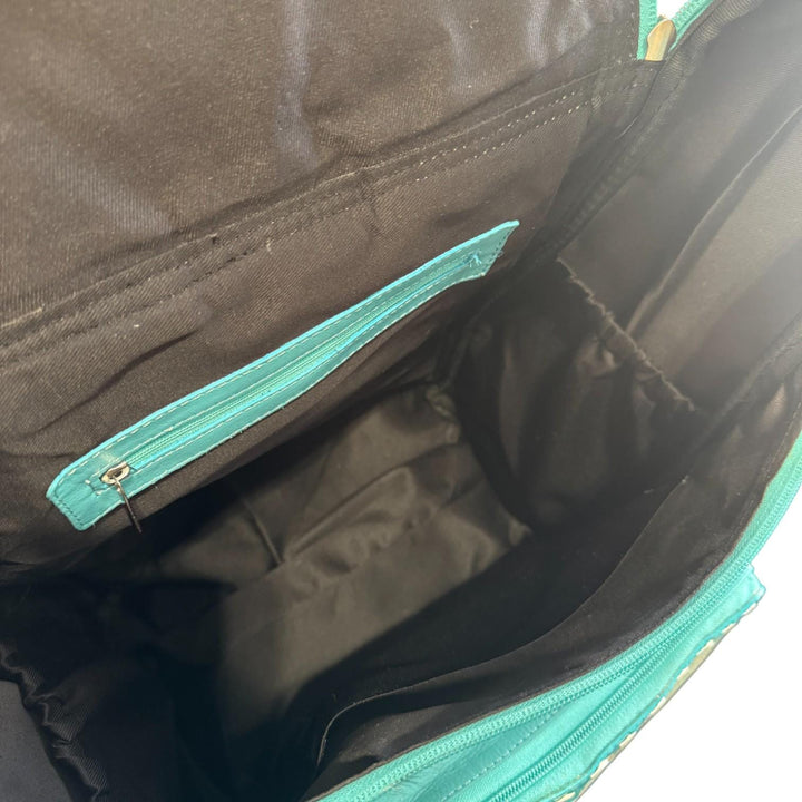 Turquoise Genuine Leather & Cowhide Western Backpack