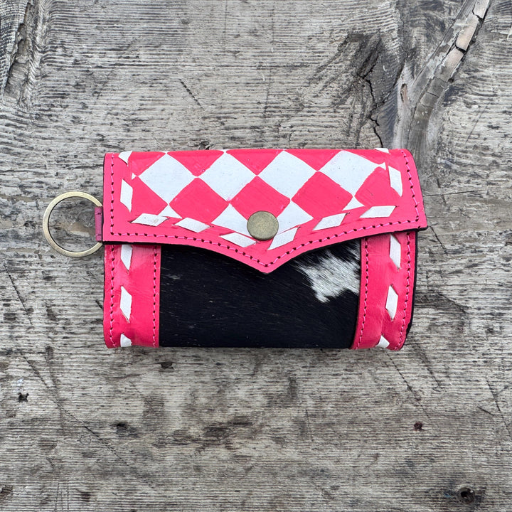 Black Pink or Brown Checkered Small Wallet by Double B Wild Rags Double B Wild Rags