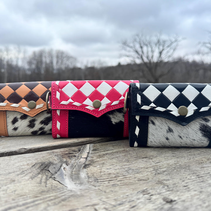 Black Pink or Brown Checkered Small Wallet by Double B Wild Rags Double B Wild Rags