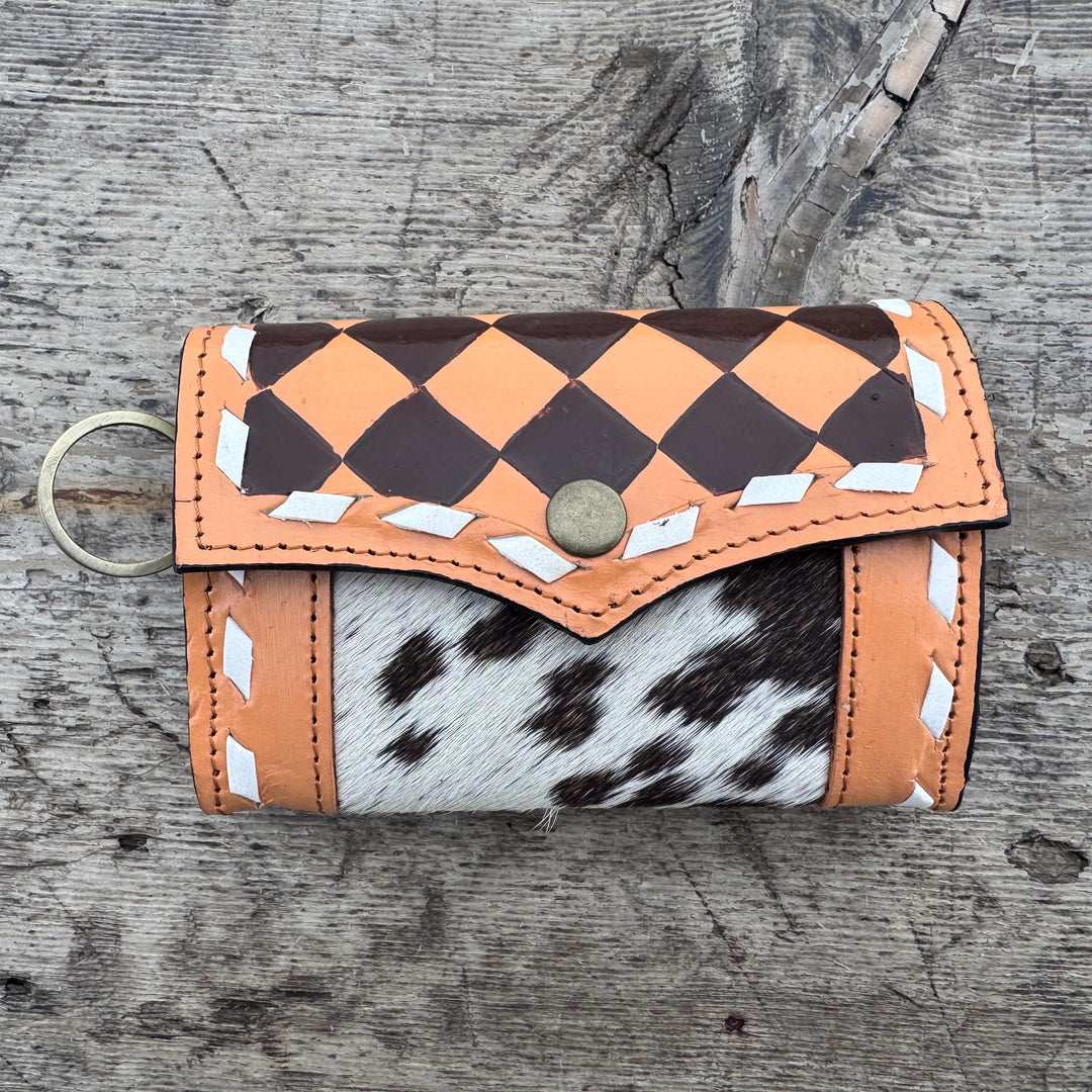 Black Pink or Brown Checkered Small Wallet by Double B Wild Rags Double B Wild Rags