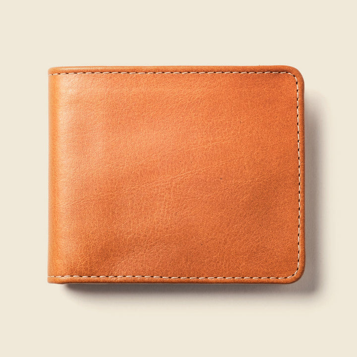 Large Leather Billfold Wallet with RFID protection - Natural