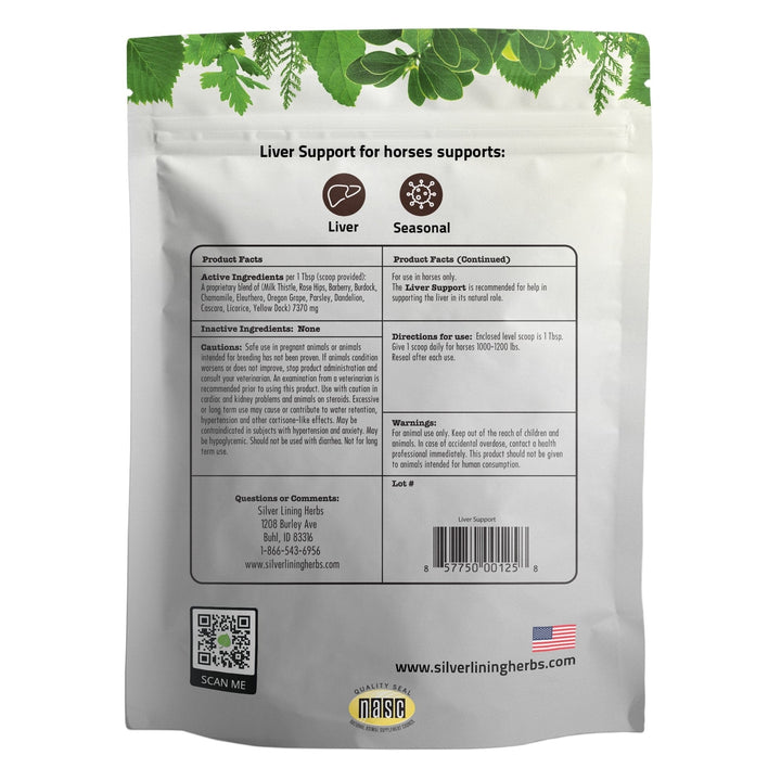 Liver Support for Horses Silver Lining Herbs