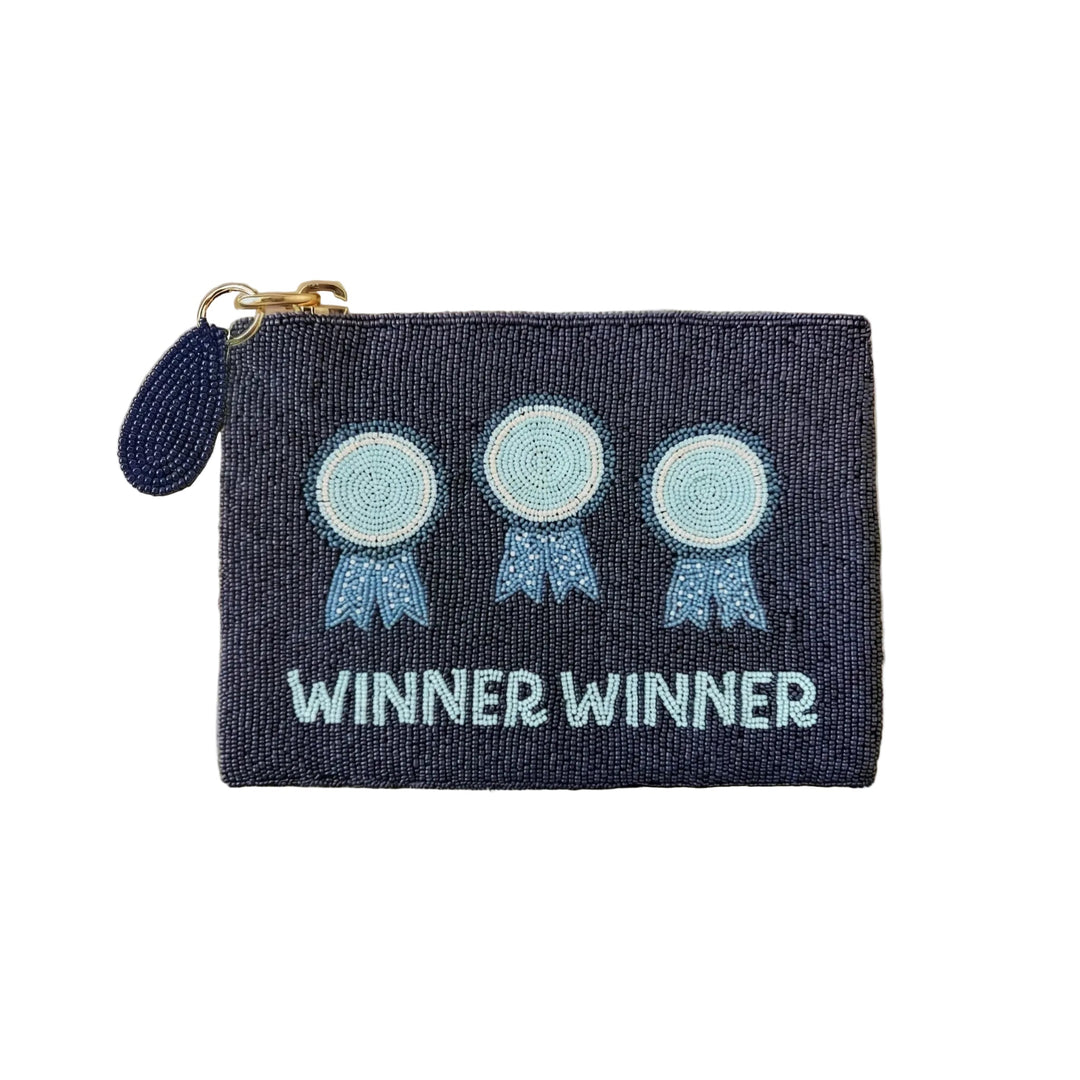 Winner Winner Large Beaded Pouch Tucker Tweed Equestrian