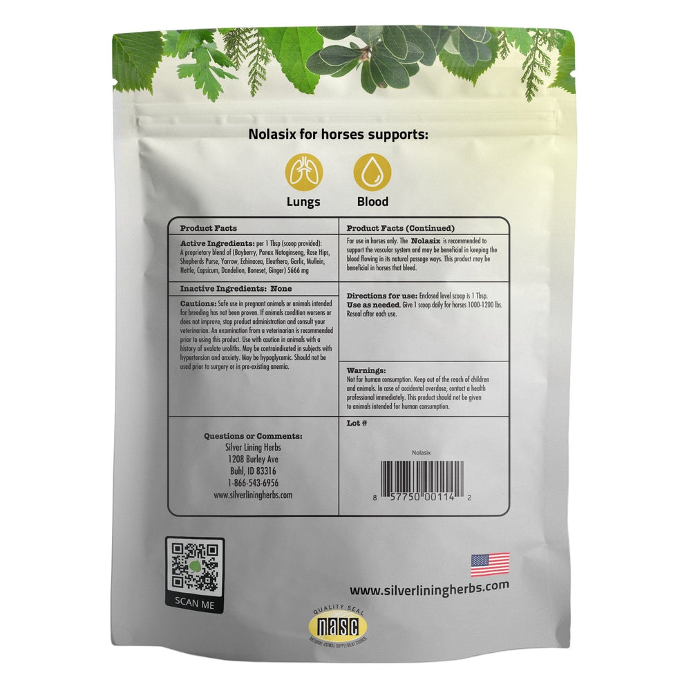 Nolasix for Horses Silver Lining Herbs