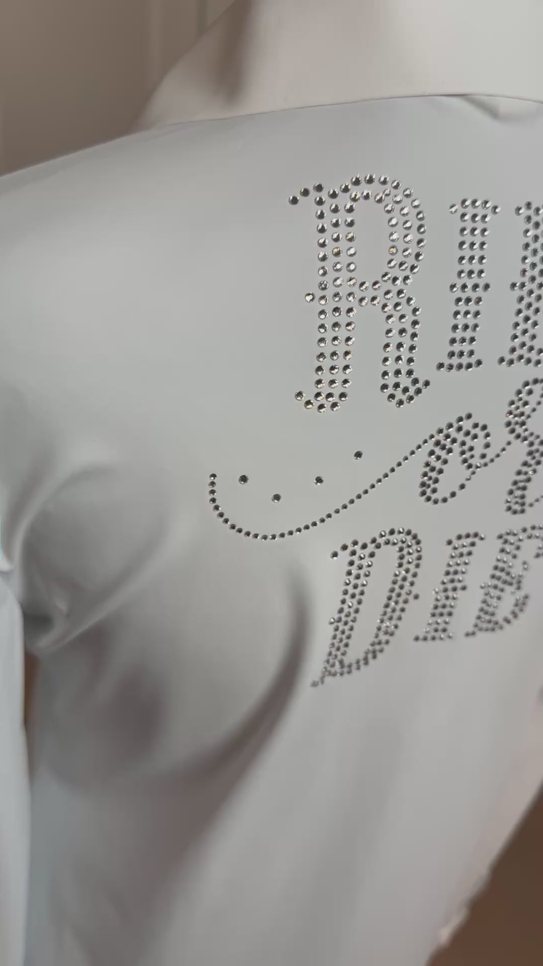 Ride Or Die Rhinestone Button Up 4 Way Stretch Rodeo Shirt -White