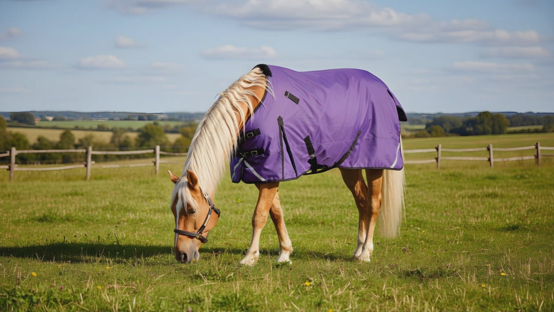 Solid Purple Winter Horse Blanket w/ Removable Neck Cover *Sample Sale*