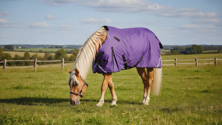 Solid Purple Winter Horse Blanket w/ Removable Neck Cover *Sample Sale*