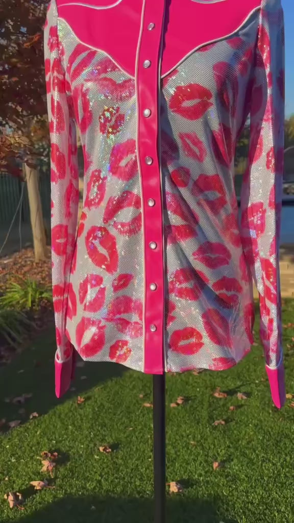 Girls Smooch & Spur Western Pearl Snap Rodeo Shirt