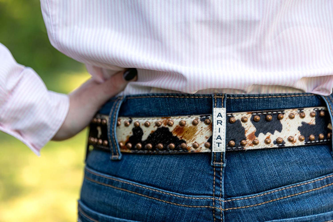 Rafter T Peppered Hide Ladies' Belt