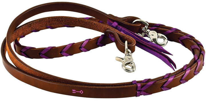 Rafter T Plaited Barrel Racing Reins Jeffers