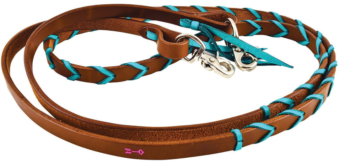 Rafter T Plaited Barrel Racing Reins Jeffers