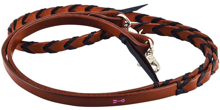 Rafter T Plaited Barrel Racing Reins Jeffers