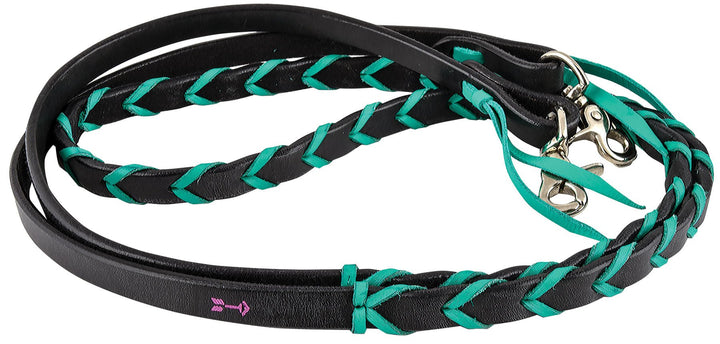 Rafter T Plaited Barrel Racing Reins Jeffers
