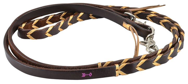 Rafter T Plaited Barrel Racing Reins Jeffers