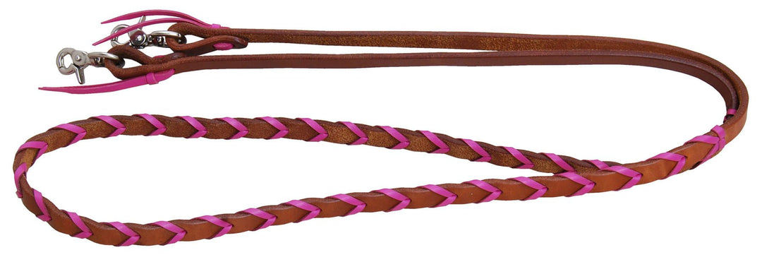 Rafter T Plaited Barrel Racing Reins Jeffers