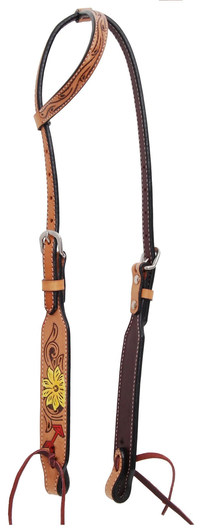 Rafter T Thunderbird Single Ear Headstall, Full, Lt Oil Rafter T