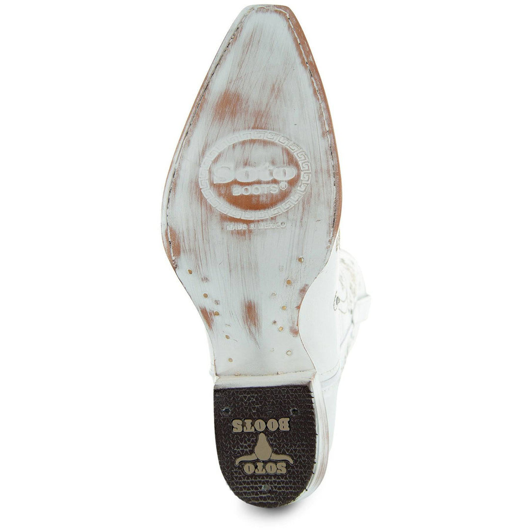 White Rhinestone Wedding Cowgirl Boots