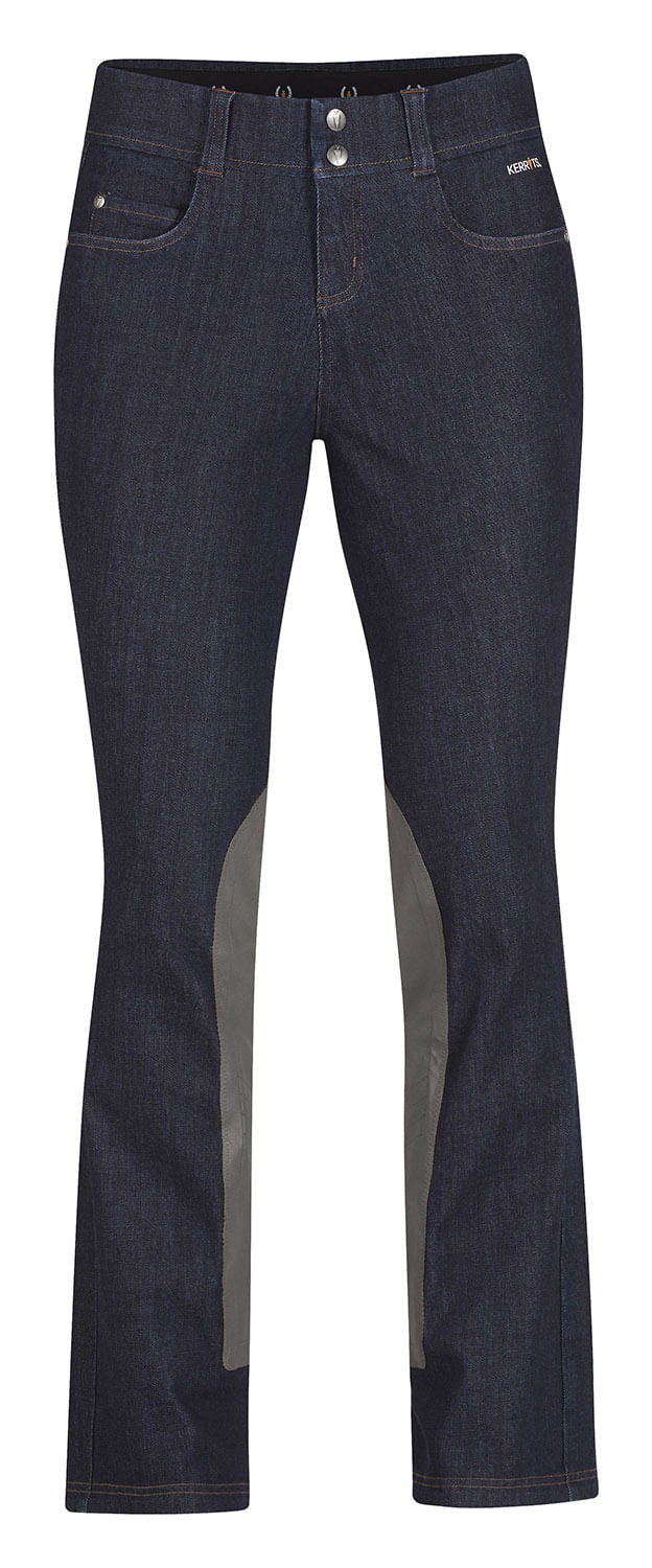 Kerrits Women's Stretch Denim Extended Knee Patch Bootcut Riding Jeans Jeffers