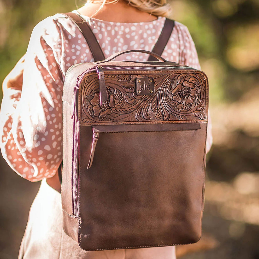 STS Westward Tooled Leather Women's Backpack STS