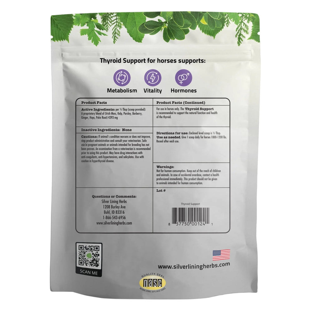 Thyroid Support for Horses Silver Lining Herbs