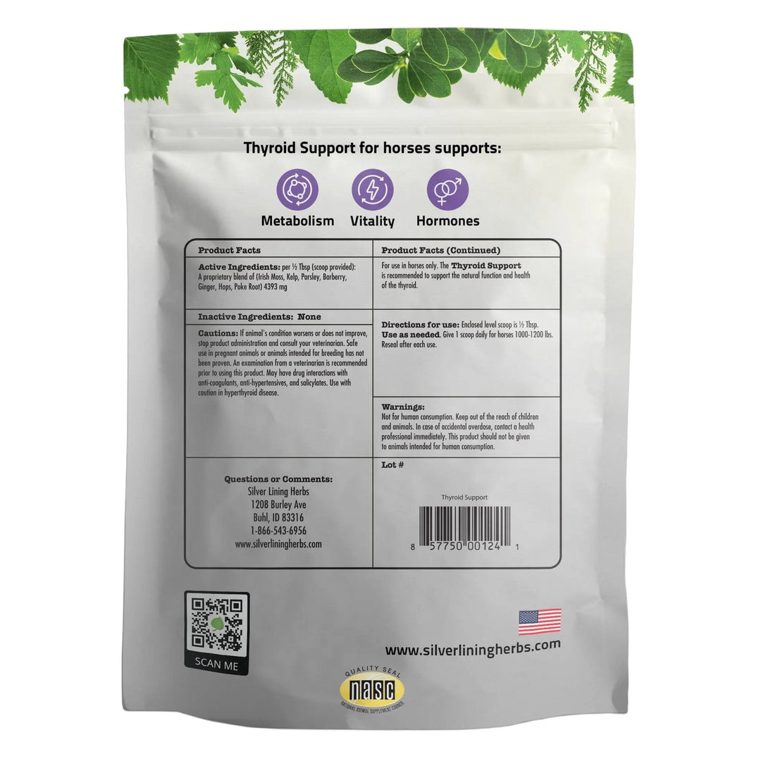 Thyroid Support for Horses Silver Lining Herbs